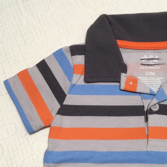 12m (4/$20) Striped Rhino Polo Shirt by Carter’s - Picture 4 of 14